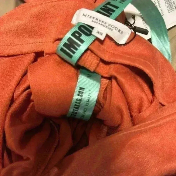 3/35 promo Mistress Rocks faux suede pants XS - Picture 2 of 5